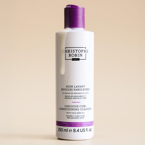 Christophe Robin Luscious Curl Cleansing Conditioner - Chia Seed Oil for Wavy & Softly Curled Hair | 8.4 fl. oz