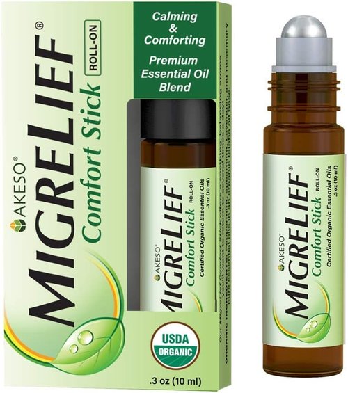 MigreLief Comfort Stick - Peppermint Lavender Essential Oil Roll-On for Migraines - 10ml