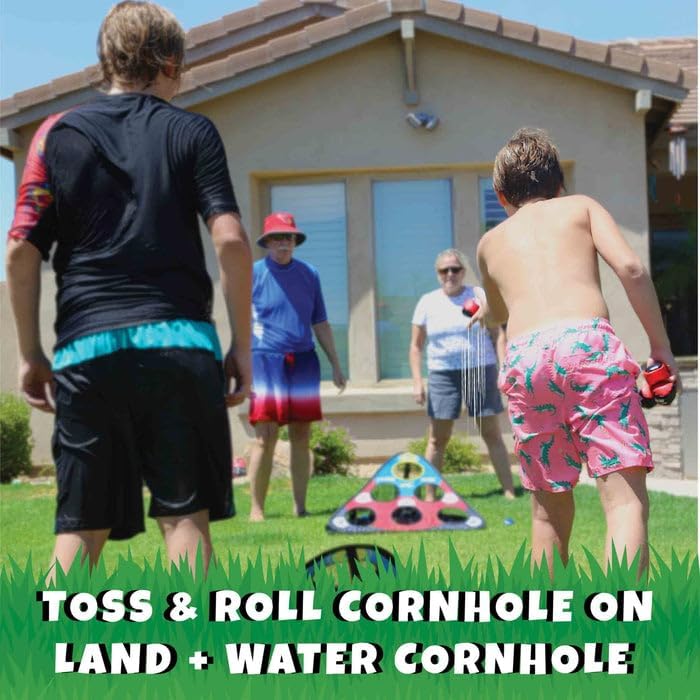 TOSS & ROLL Portable Cornhole Game - Versatile for Water or Land | Fun for All Ages
