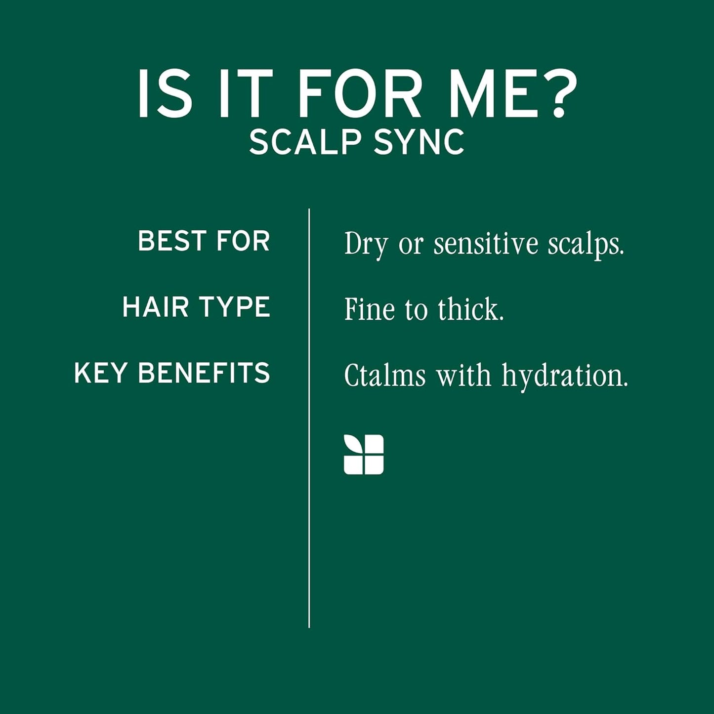 Biolage Scalp Sync Calming Shampoo & Conditioner Set - Hydrating Formula for Dry, Sensitive Scalps | Vegan & Paraben-Free