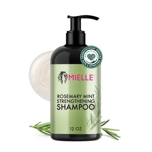Mielle Organics Rosemary Mint Biotin Shampoo - Moisturizing Formula for Stronger Hair (12 oz)