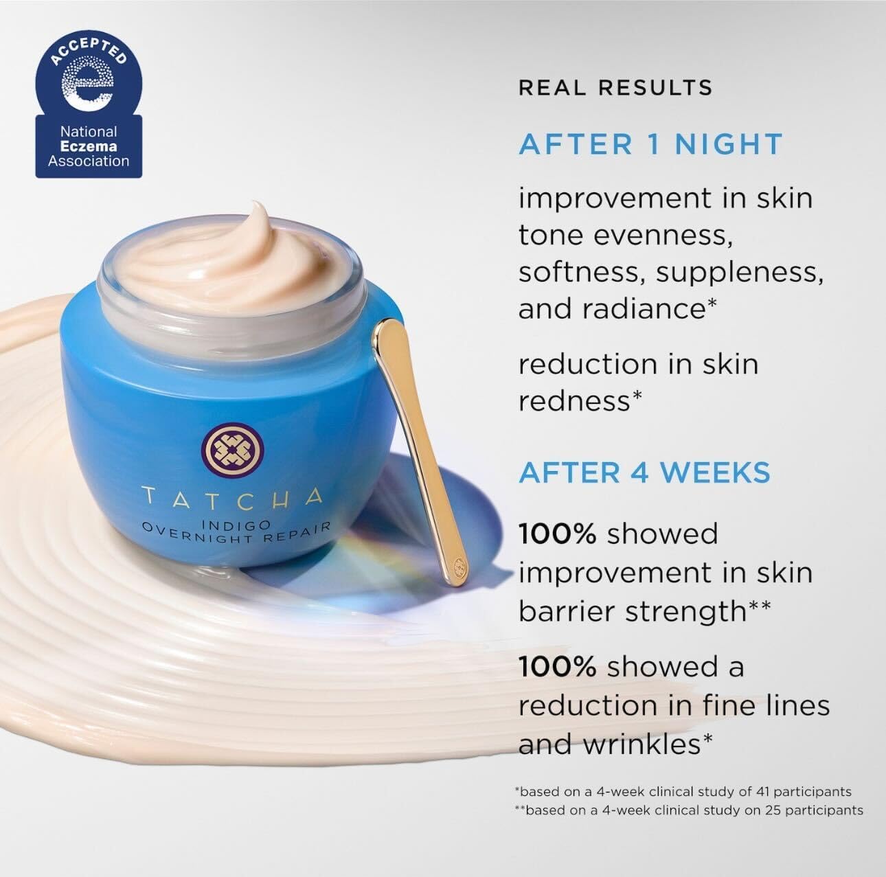 TATCHA AM + PM Moisture Duo - Holiday Gift Set with Dewy Skin Cream & Indigo Overnight Repair Serum