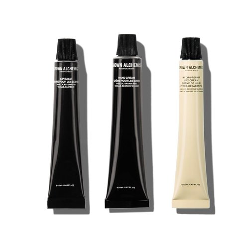 Grown Alchemist On-The-Go Essentials Kit - Restorative Hand Cream, Hydra Restore Day Cream & Lip Balm