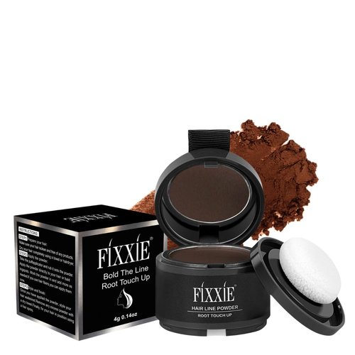 Hairline Powder, Root Touch Up Dark Brown, Instant Hair Loss Concealer for Thinning Hair, Windproof & Sweatproof Hair Root Cover Up Powder with Mirror and Puff