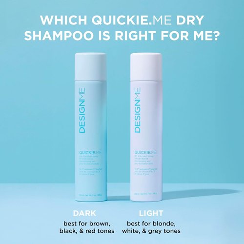 QUICKIE.ME Dry Shampoo Hair Spray by DESIGNME | Oil-Absorbing, Residue-Free Dry Shampoo | Root-Lifting Dry Shampoo Spray | Waterless Dry Shampoo Spray with Rice Starch, 7 Oz