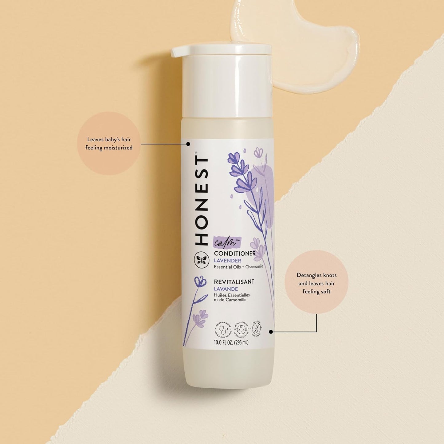 The Honest Company Baby Shampoo & Body Wash Duo - 2-in-1, Silicone-Free, Lavender Calm, 20 fl oz