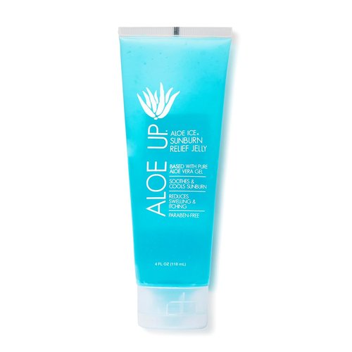 ALOE UP Aloe Vera Gel - Cooling Sunburn Relief for Face & Body | 96.6% Pure, Alcohol & Fragrance Free, 4 Oz