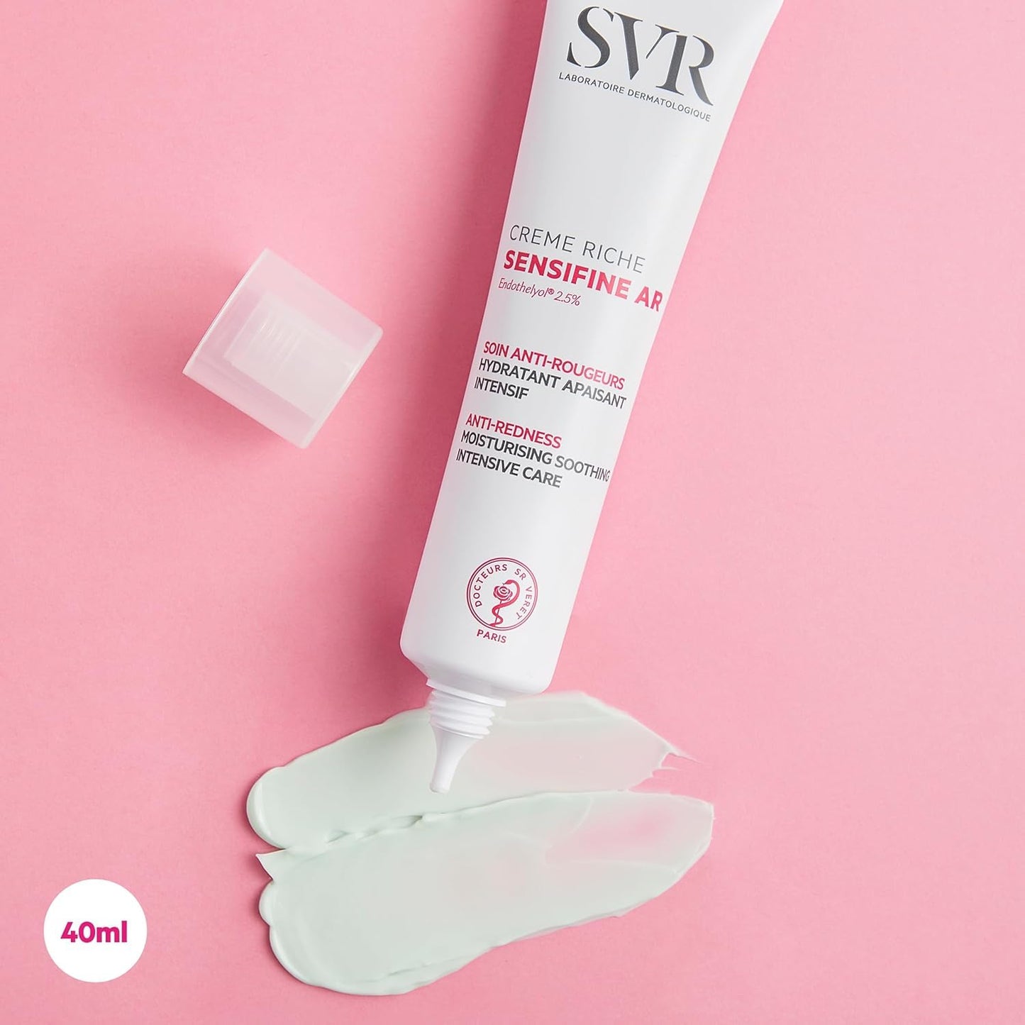 SVR Sensifine AR Moisturizing Cream - Soothing Anti-Redness Care, 40ml (1.35 Fl Oz)