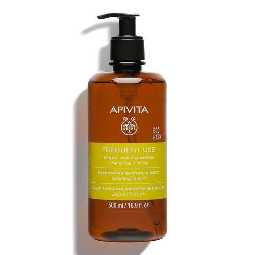 APIVITA Gentle Daily Shampoo - Hydrates & Soothes with Chamomile & Honey | Silicone-Free, 500 mL / 16.9 oz