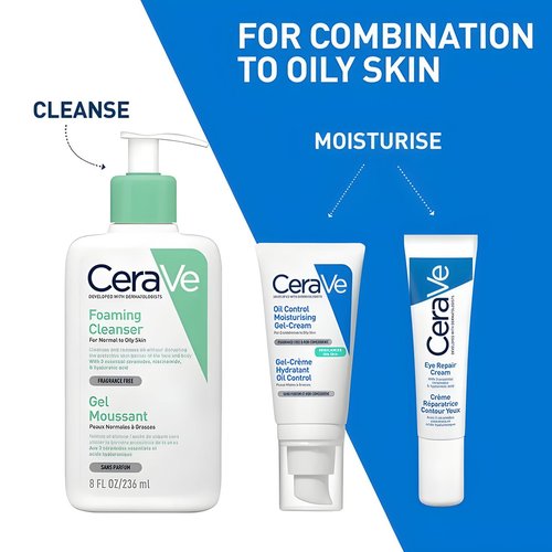 CeraVe Oil Control Moisturizing Gel-Cream - Face Moisturizer for Oily Skin with Niacinamide & Hyaluronic Acid