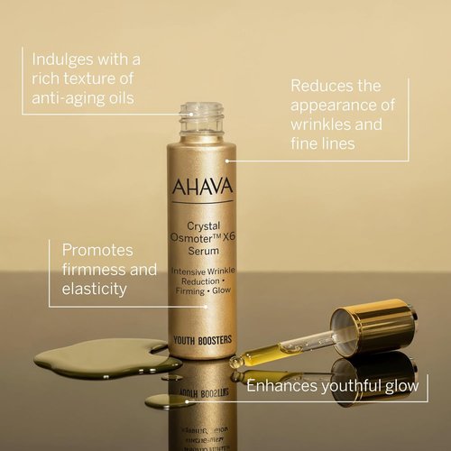AHAVA Crystal Osmoter X6 Serum - Youth Booster for Intense Wrinkle Reduction & Radiant Glow | 1 Fl. Oz