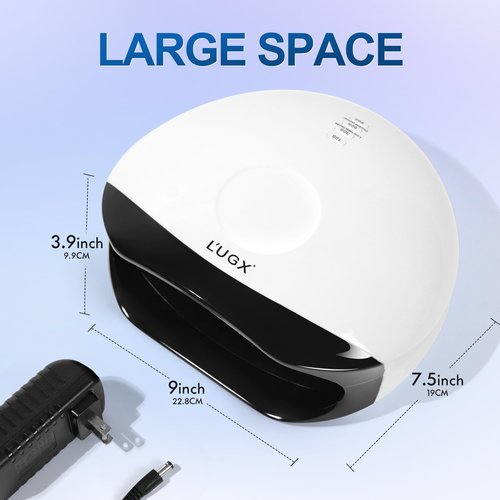 L'UGX 56W UV LED Nail Lamp Nail Dryer for Gel Polish, UV Light Curing Lamp with 4 Timer, Perfect for Manicure and Pedicure