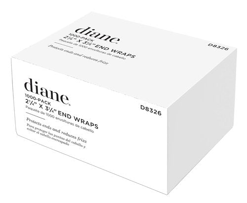 Diane End Wraps - Professional Hair Styling Accessories | 2.25" x 3.25", White, 1000 Count