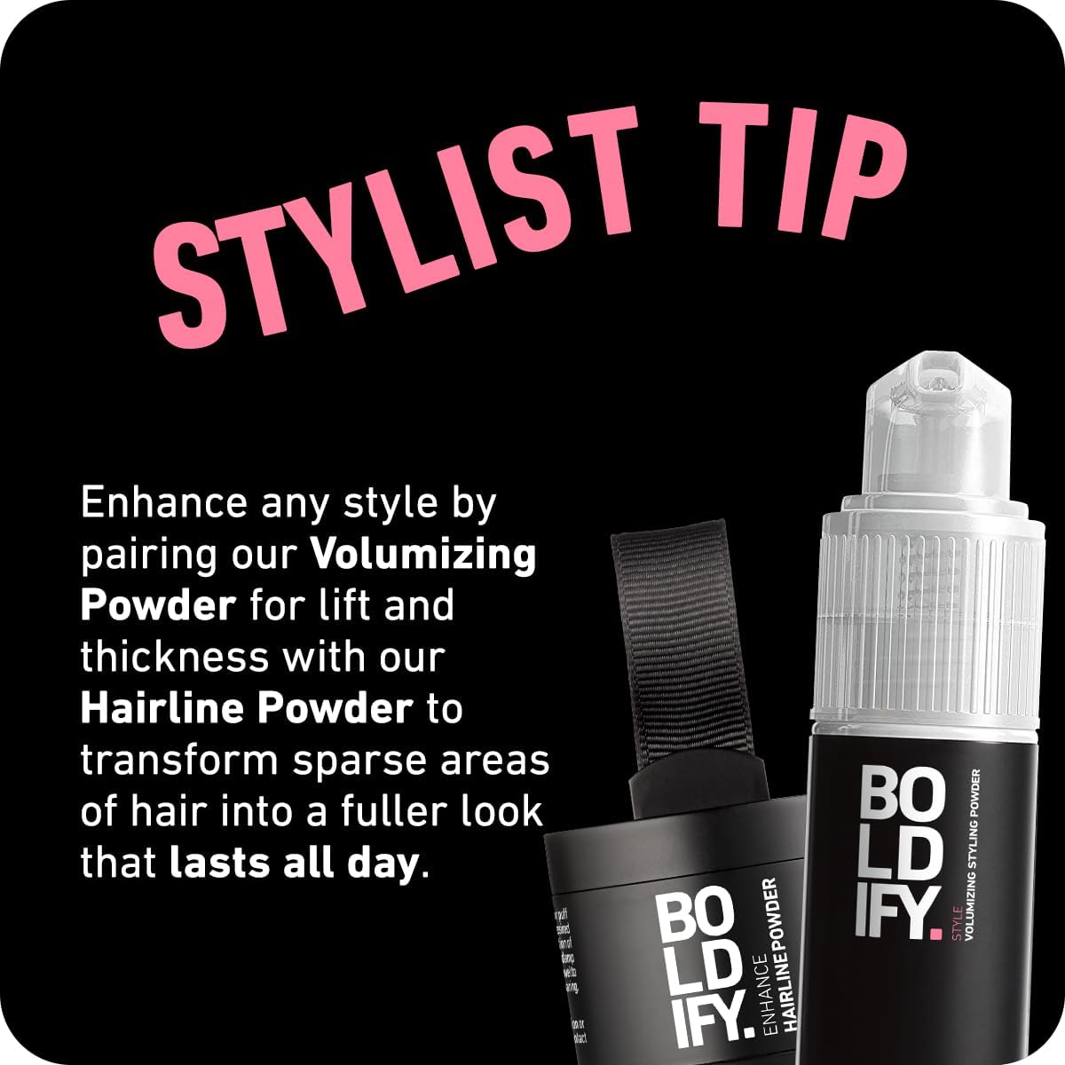 BOLDIFY Hair Texture Powder - Volumizing Styling Solution for Thinning Hair - Travel Size
