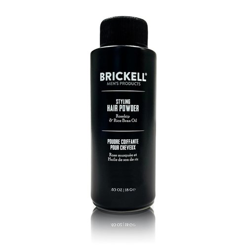 Brickell Men's Hair Powder - Natural & Organic Texturizing Powder for Volume | 18g, Fragrance-Free