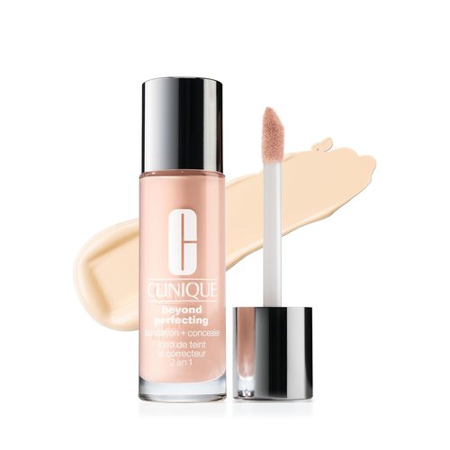 Clinique Beyond Perfecting Foundation + Concealer - Lightweight Full Coverage for All Skin Types | Natural Matte Finish