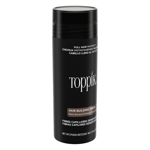 Toppik Hair Building Fibers, Medium Brown, 27.5g Fill In Fine or Thinning Hair, Instantly Thicker, Fuller Looking, 9 Shades for Men & Women, Keratin Protein Formula