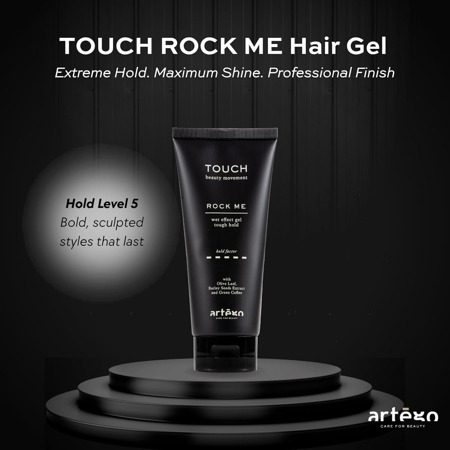 Artego TOUCH Hair Gel - Rock Me Formula for Strong Hold | 6.8oz Size