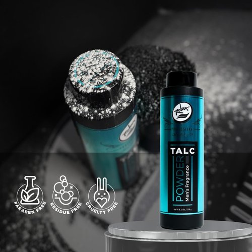 Rolda Men's Barber Talc Powder - Highly Absorbent After-Shave Solution for Fresh, Clean Skin