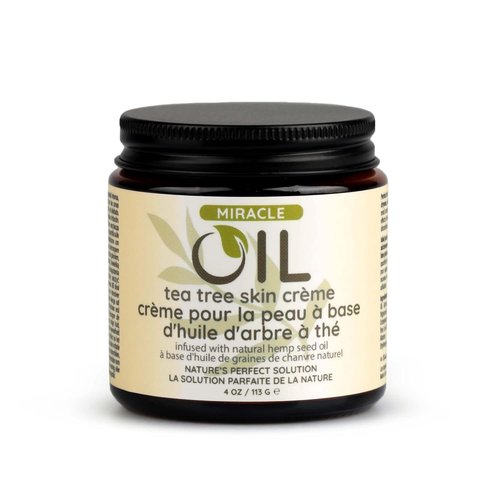 Earthly Body Miracle Oil - Tea Tree & Hemp Seed Crème, 4 oz | Nourish & Protect Skin, 100% Vegan