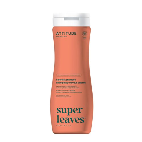 ATTITUDE Colorlast Hair Shampoo - Protects Color for Color Treated Hair | Vegan & Plant-Based, 16 Fl Oz