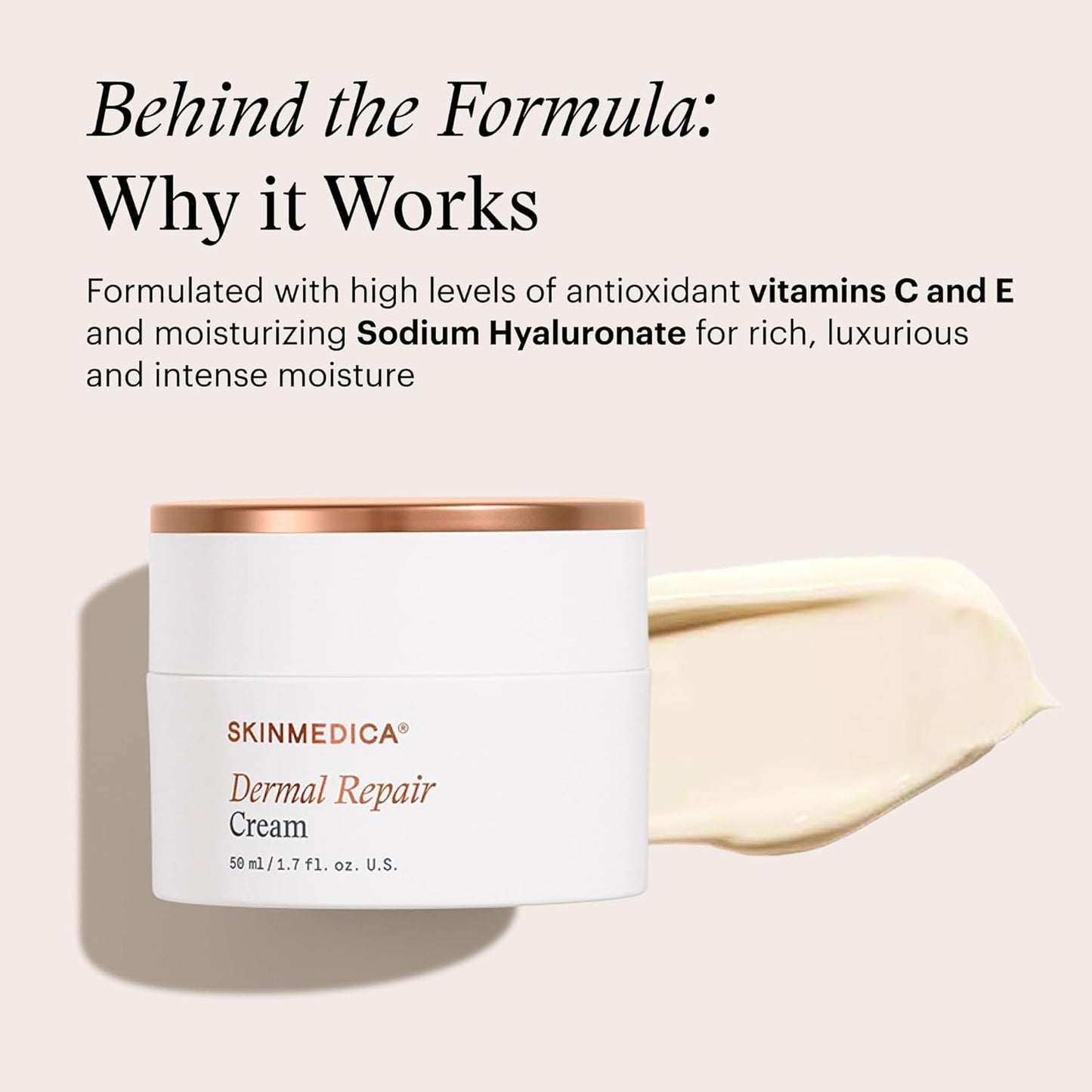 SkinMedica Dermal Repair Cream - Ultra-Rich Hydrating Face Moisturizer with Antioxidants | Vitamin C & E Infused