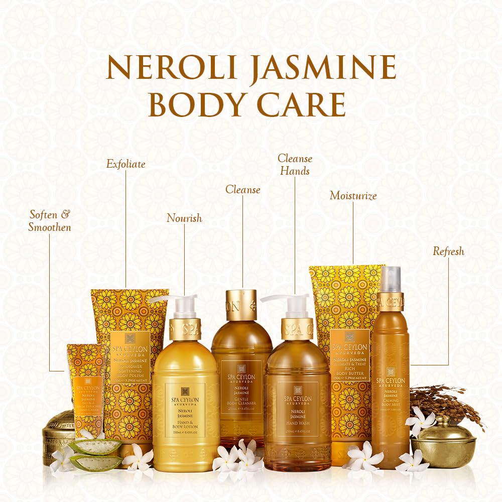 SPA CEYLON Neroli Jasmine Hand Wash - Hydrating Luxury Formula for Soft, Smooth Skin | Floral Fragrance
