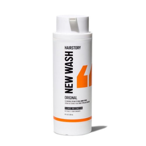 Hairstory New Wash Original - Sulfate-Free Shampoo & Conditioner in One | 8 Fl Oz Refillable Bottle