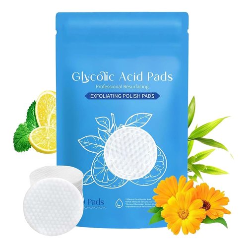 Glycolic Acid Pads - 10% Exfoliating Face Treatment with Salicylic Acid & Aloe | Gentle for Sensitive Skin - 40 Pads