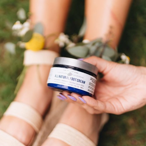 All Natural Foot Cream for Dry Cracked Feet & Heels – USA Made Callus Repair Balm with Organic Ingredients – Moisturizing Athlete’s Foot Relief with Peppermint, Tea Tree, Lavender, & Eucalyptus
