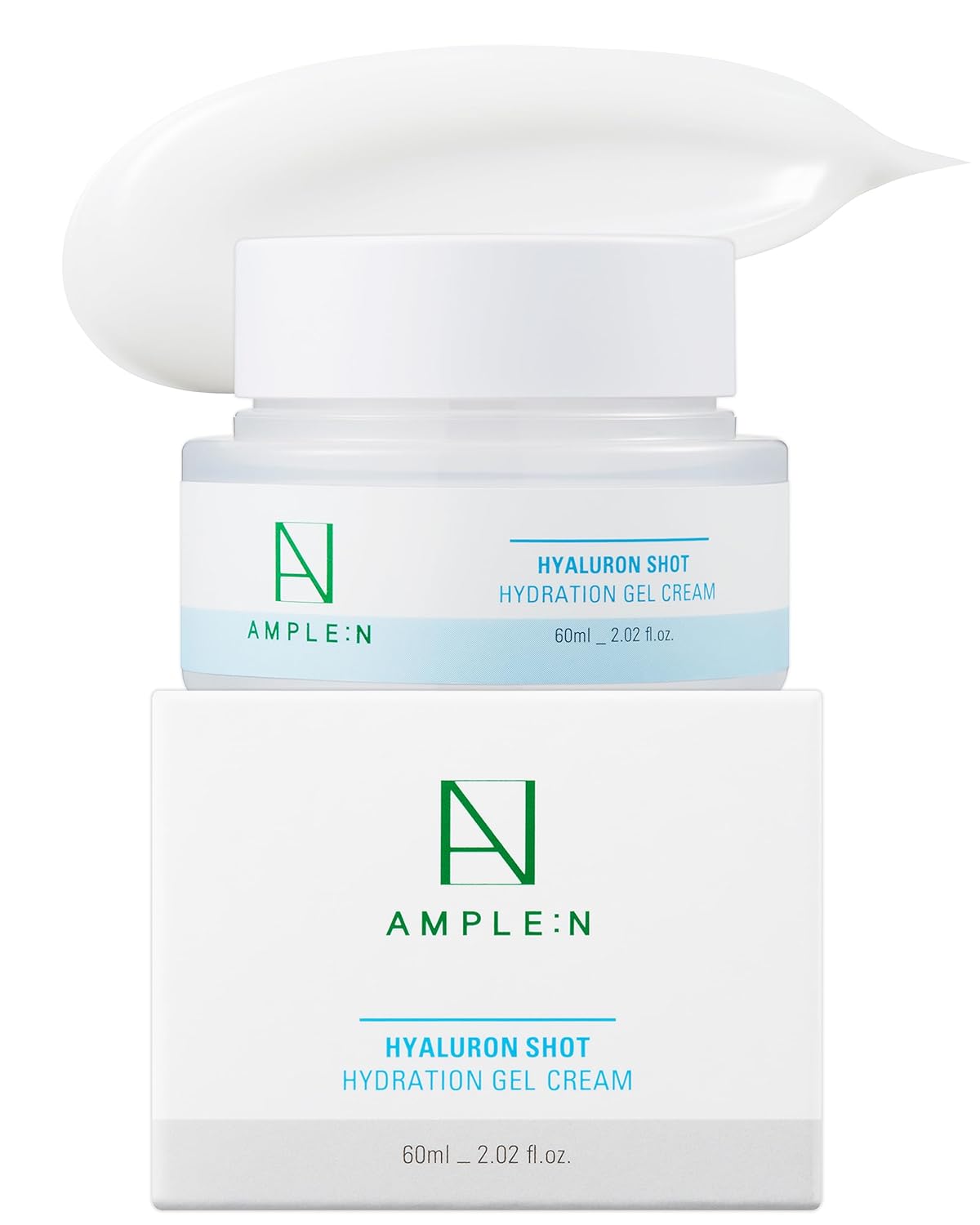 AMPLE:N Hydration Gel Cream - Korean Face Moisturizer with 10 Types of Hyaluronic Acid | 24-Hour Moisture, 2.03oz