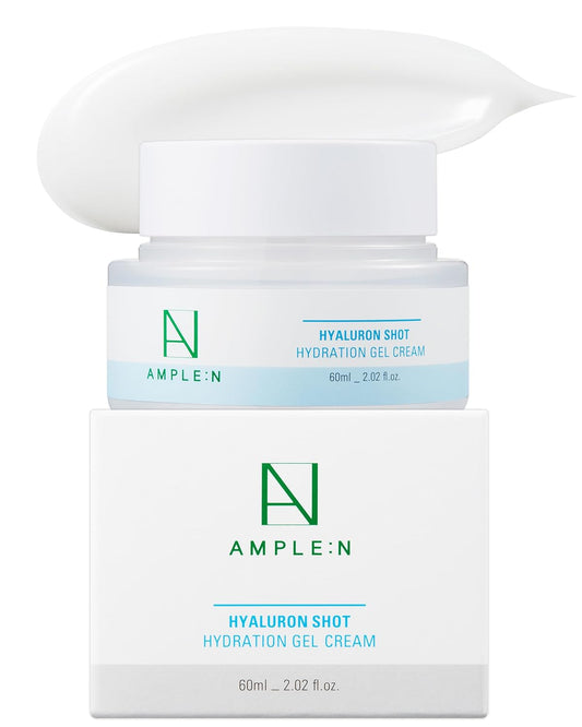 AMPLE:N Hydration Gel Cream - Korean Face Moisturizer with 10 Types of Hyaluronic Acid | 24-Hour Moisture, 2.03oz
