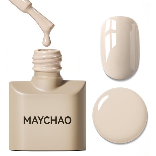 MAYCHAO 15ML Gel Nail Polish 1Pc Vanilla Frosting Gel Polish Soak Off UV LED Nail Polish Nail Art Starter Manicure Salon DIY at Home, 0.5 OZ