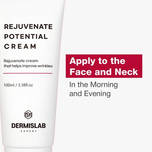 DermisLab Rejuvenate Potential Cream – Korean Skincare Collagen & Hyaluronic Acid Firming Hydration Face Cream | 100 ml / 3.38 oz