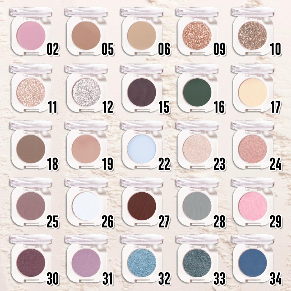 Skiennix Matte White Single Eyeshadow - Creamy, Pigmented Formula | Waterproof & Long-Lasting 26g