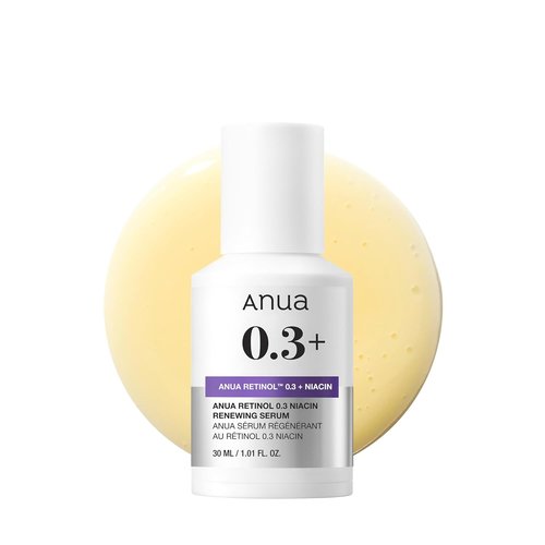 Anua Retinol Serum - Anti-Aging Solution for Textured Skin | 0.3% Retinol, 5% Niacinamide, 30ml