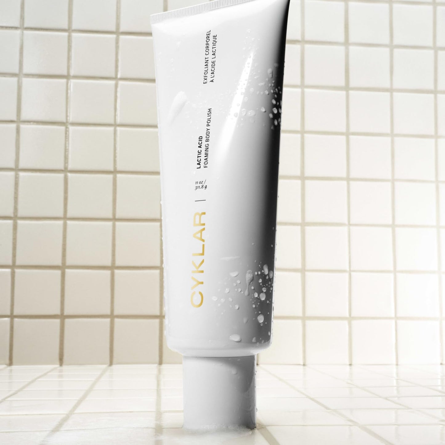 Cyklar Lactic Acid Body Polish - Chemical Exfoliator with AHAs & Volcanic Pumice | Hydrating, Fragrance-Free, 11 fl oz