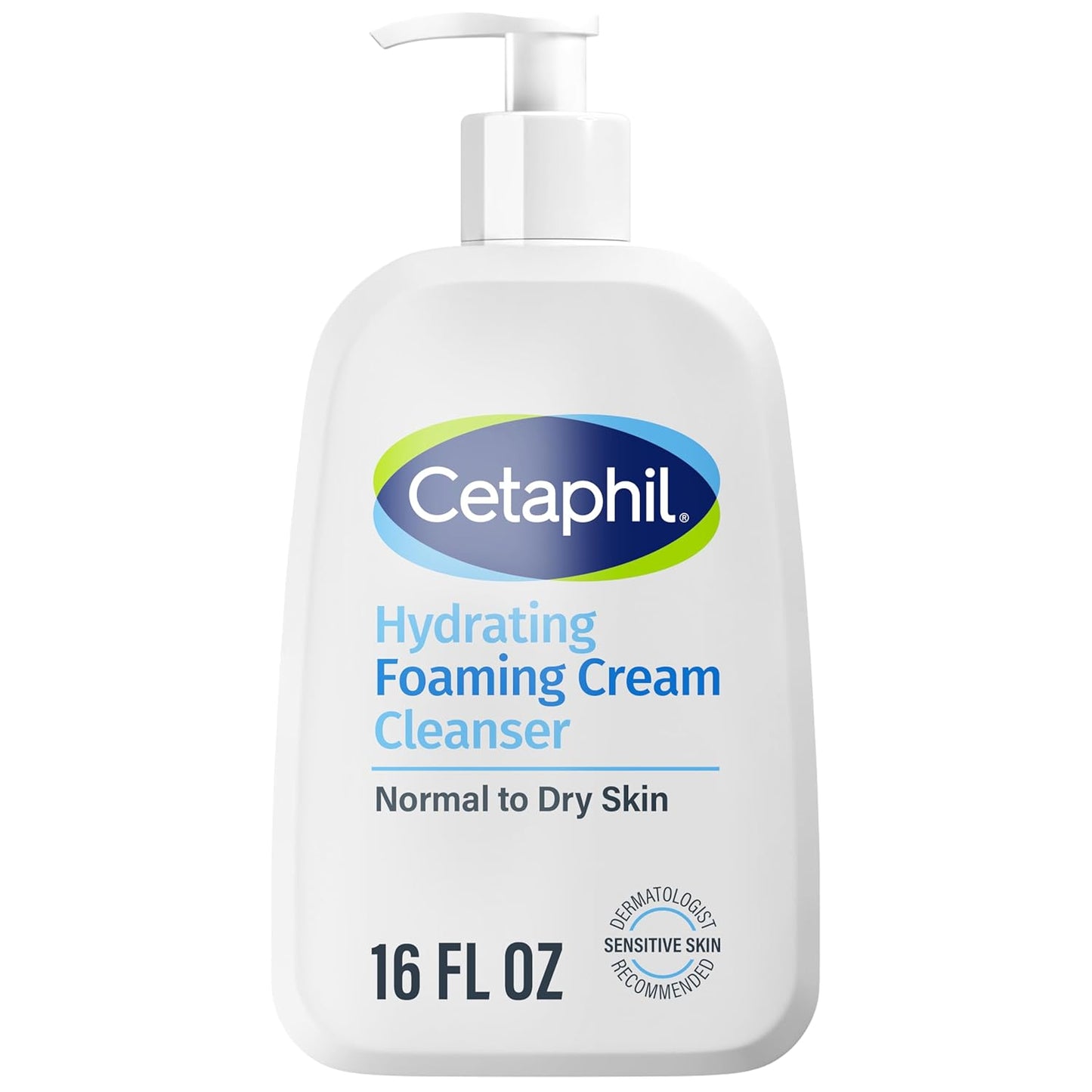 Cetaphil Hydrating Foaming Face Wash - Gentle Cream Cleanser for Sensitive Skin | 16 oz, Fragrance-Free
