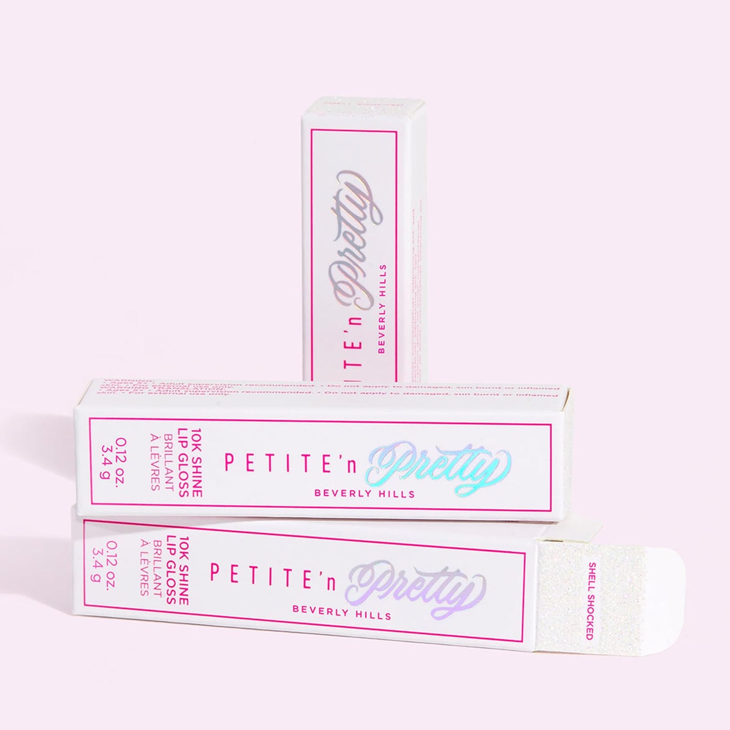 Petite 'N Pretty 10K Shine Lip Gloss for Kids (Shell Shocked) - Makeup for Kids, Tweens, Teens - High Shine, Lightweight, Made in the USA