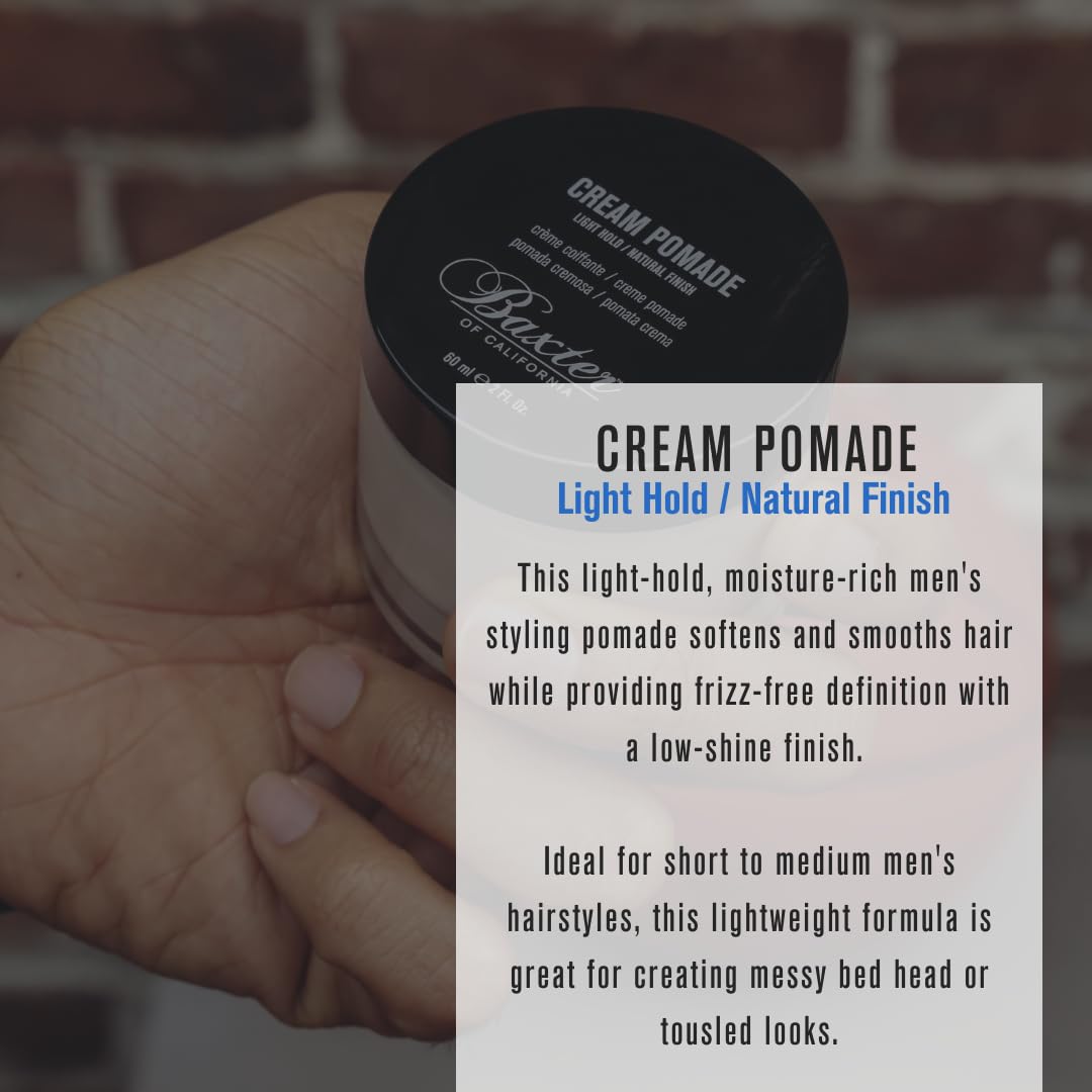 Baxter of California Hair Pomade - Natural Finish with Light Hold | Ideal for Men