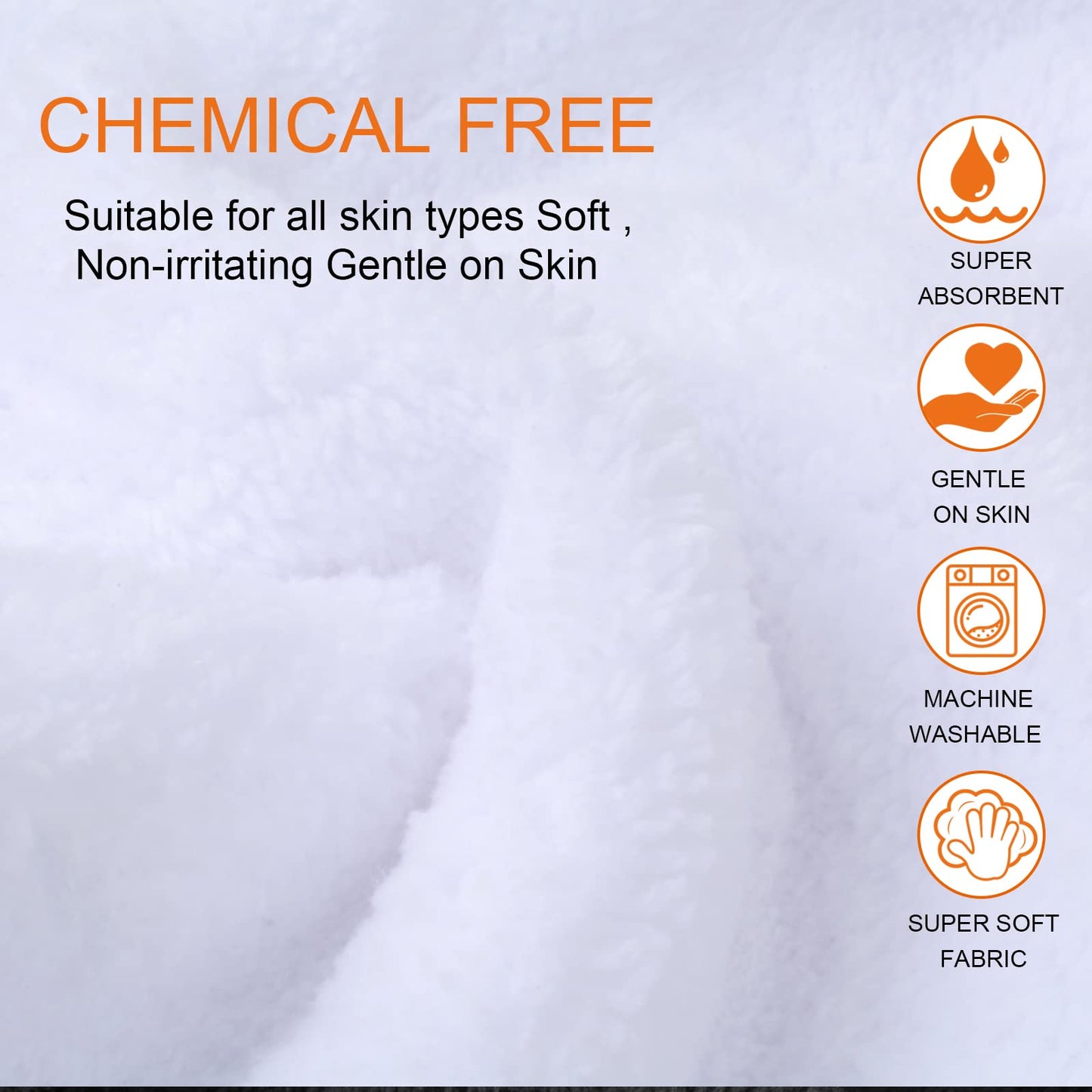 SINLAND Microfiber Facial Cloths Fast Drying Washcloth 8inch x 8inch Absorbent Face Wash Cloth Soft Makeup Remover Cloths