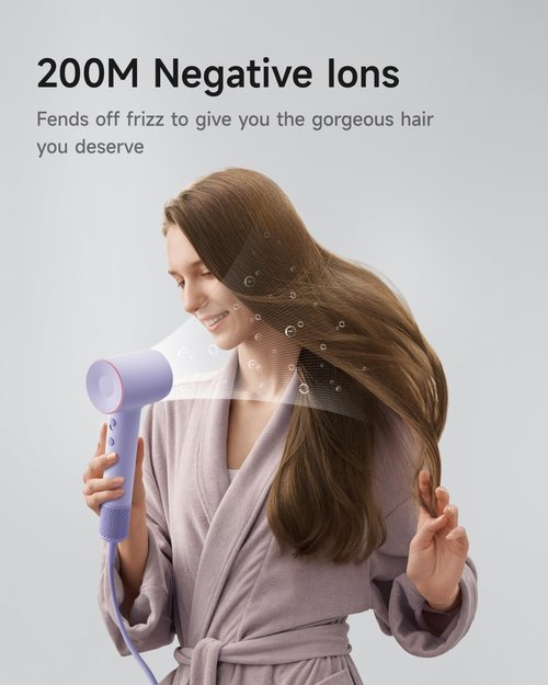 Laifen Hair Dryer SE 2 - 200 Million Negative Ions | Fast Drying, Low Noise, 108,000 RPM Motor, HD130