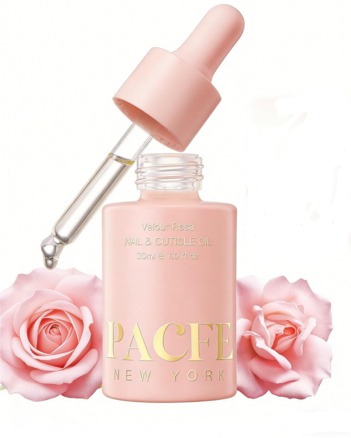 Velour Rosa Nail & Cuticle Oil - 100% Natural Hydrating Treatment with Jojoba Oil & Vitamin E - 1.0 fl oz
