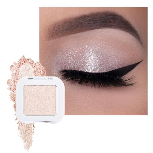 Evpct Pear White Shimmer Eyeshadow Palette - High Pigment Glitter Cream for Mature Skin | Mini Size