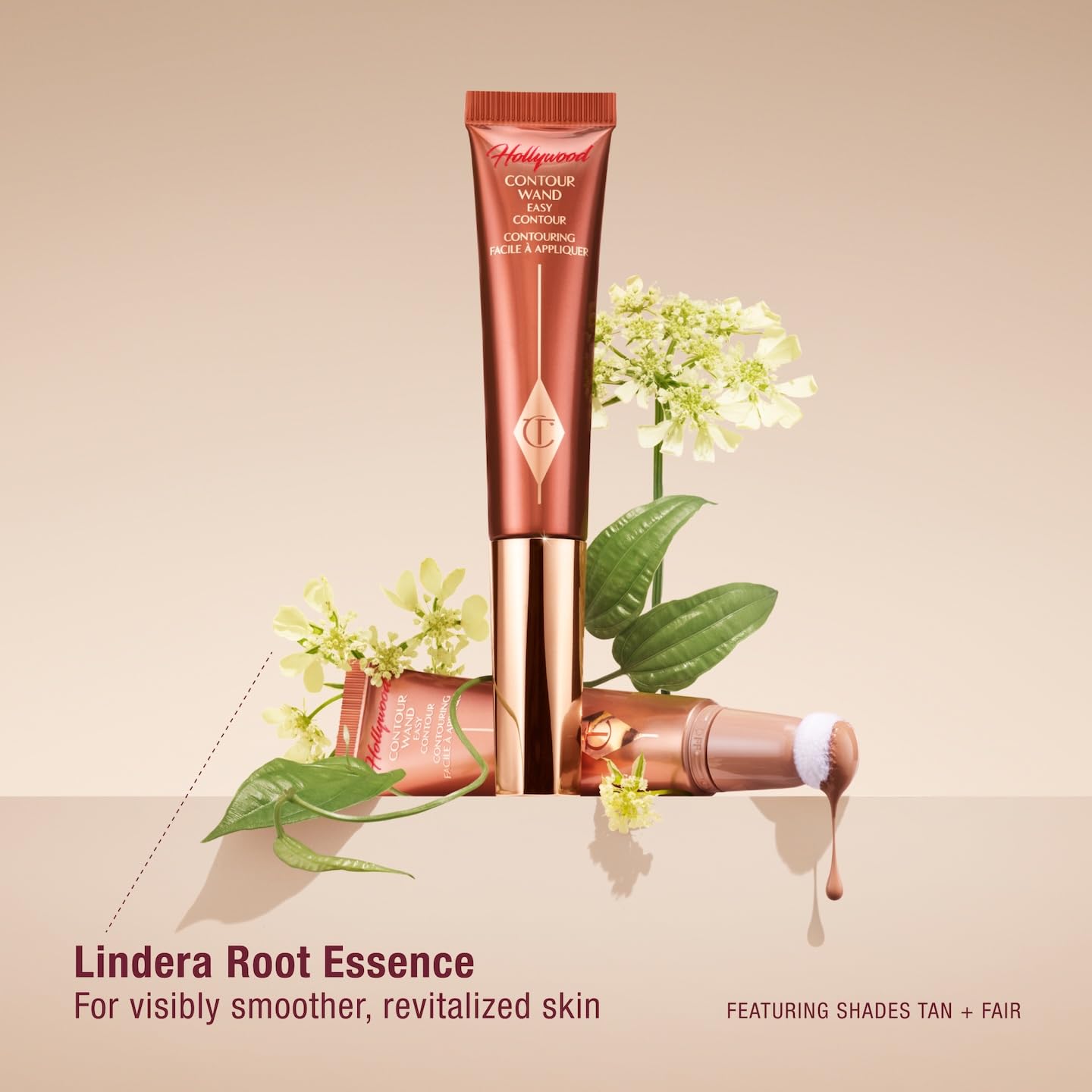 Charlotte Tilbury Hollywood Liquid Contour Wand - Easy Contour Stick & Bronzer for Natural Sculpting