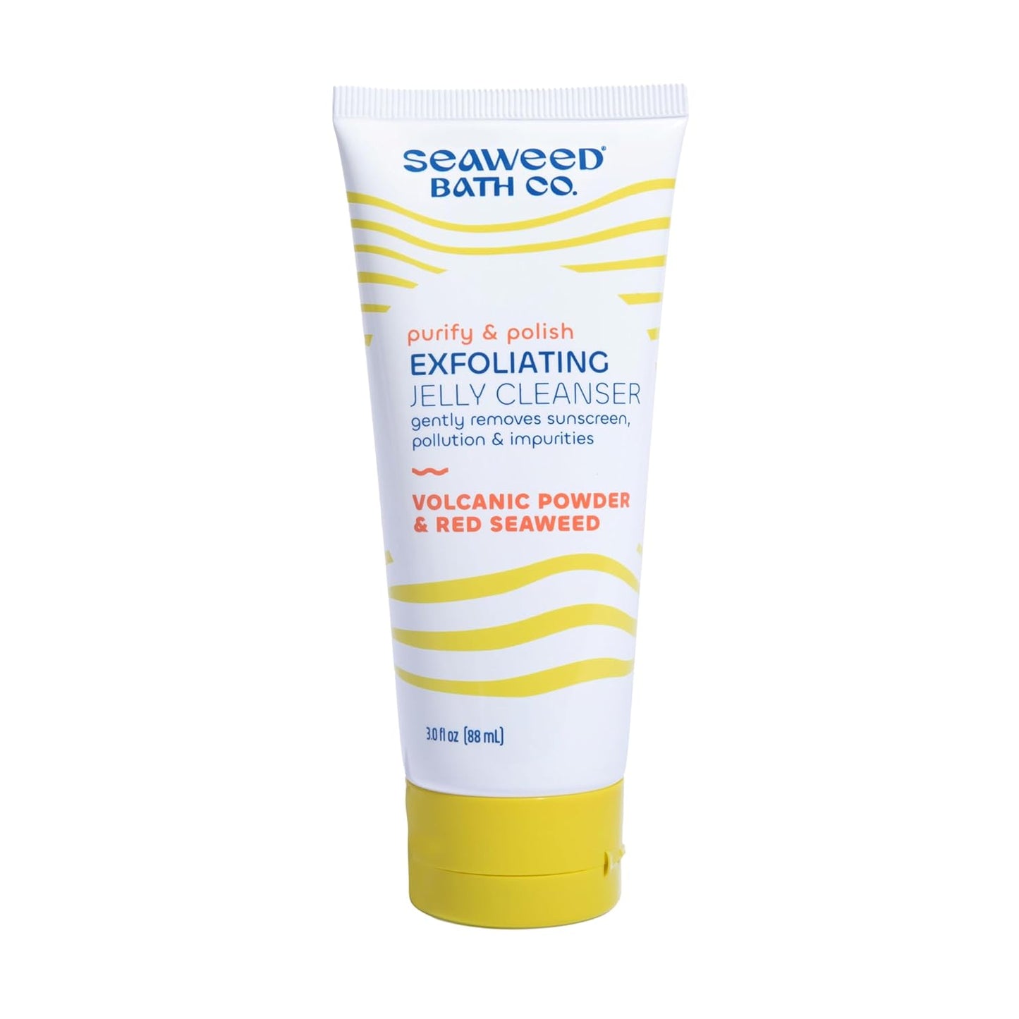 Seaweed Bath Co. Exfoliating Jelly Face Cleanser - Gentle Daily Wash & Scrub for Radiant Skin | 3 oz