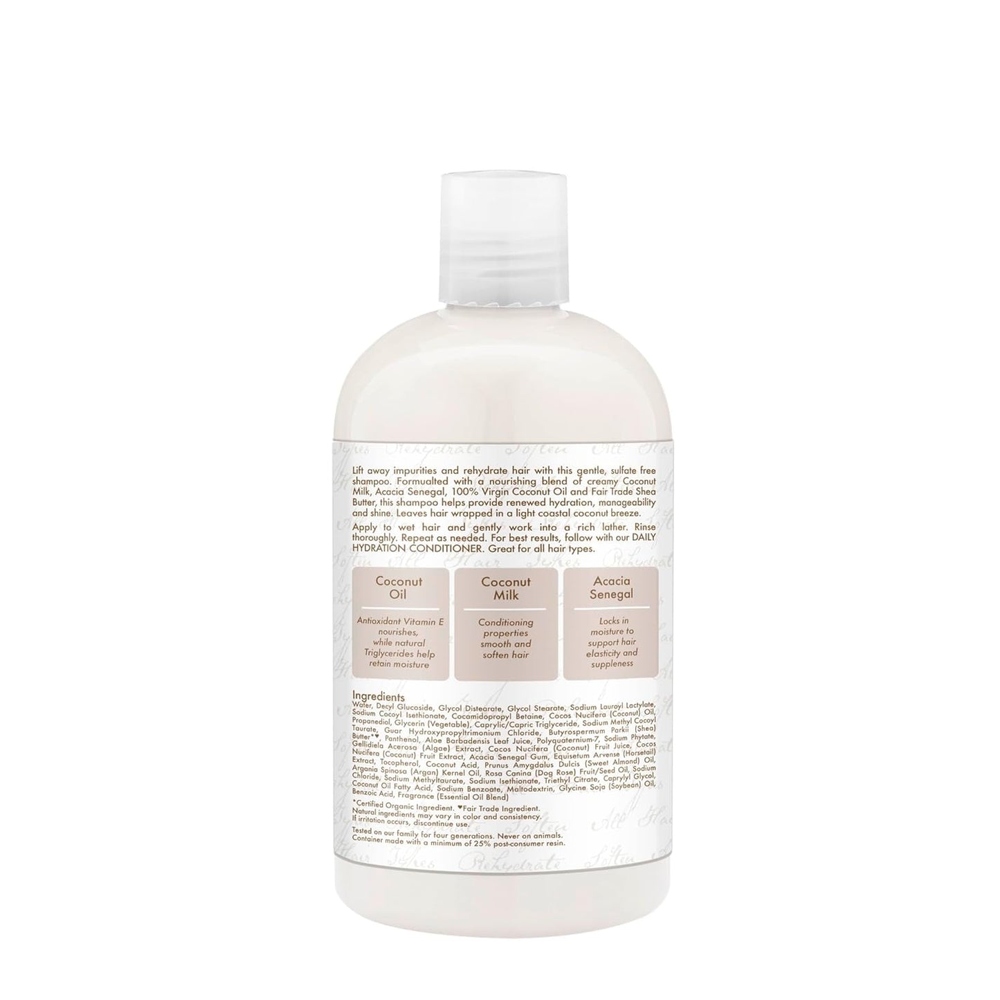 Shea Moisture Daily Hydration Shampoo - Nourishing Formula with 100% Virgin Coconut Oil | 384 ml