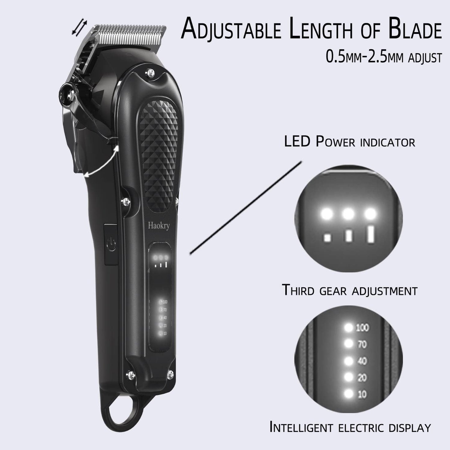 Skiennix Hair Clippers for Men - Professional Cordless & Corded Barber Clippers for Grooming