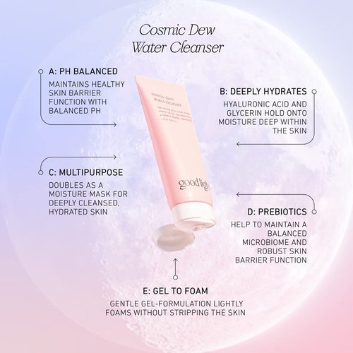 Cosmic Dew | Hydrating Gel-to-Foam Face Cleanser with Glycerin & Hyaluronic Acid - 3.38 fl oz