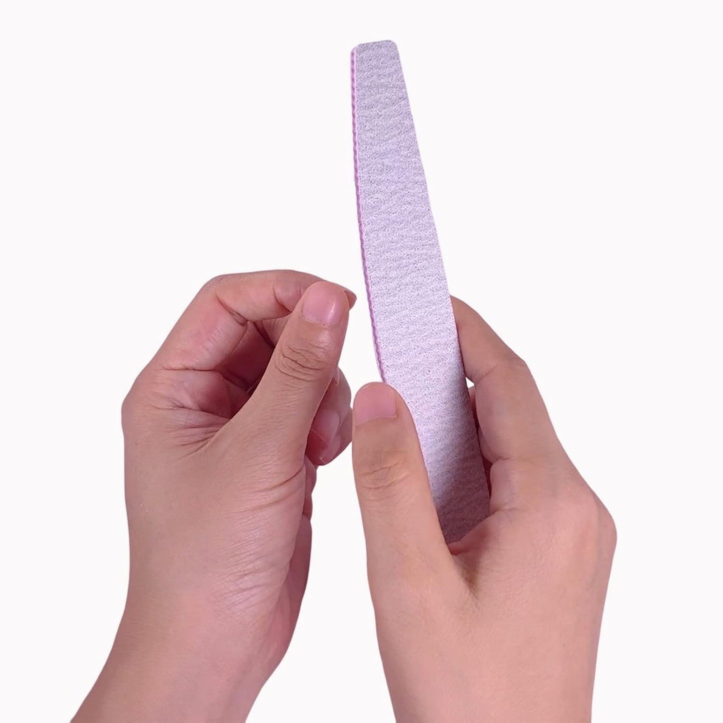Skiennix 80/80 Grit Nail Files - Professional Double-Sided Emery Boards for Acrylic & Gel Nails | 10 Pack, Curved Gray